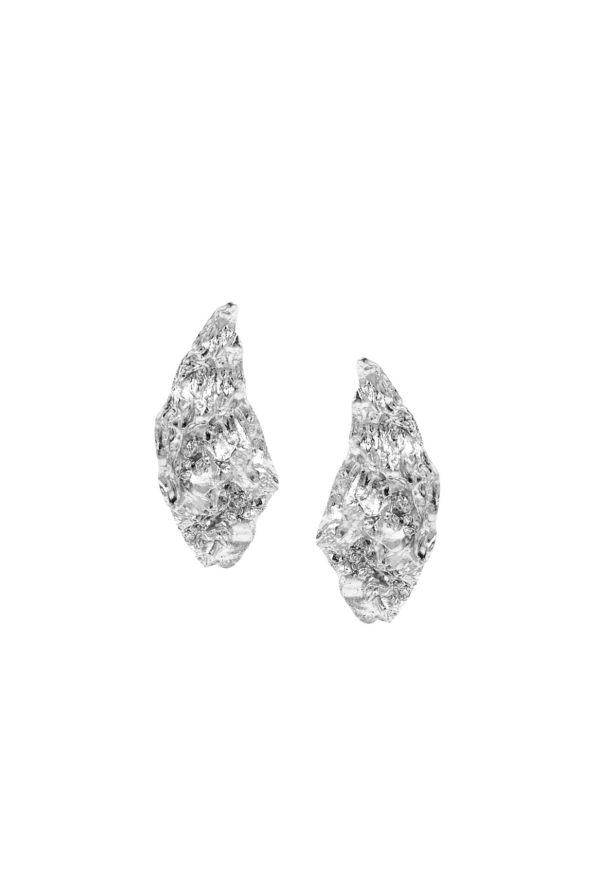 ASSYMETRICAL MELIES NEBULA EARRINGS SILVER