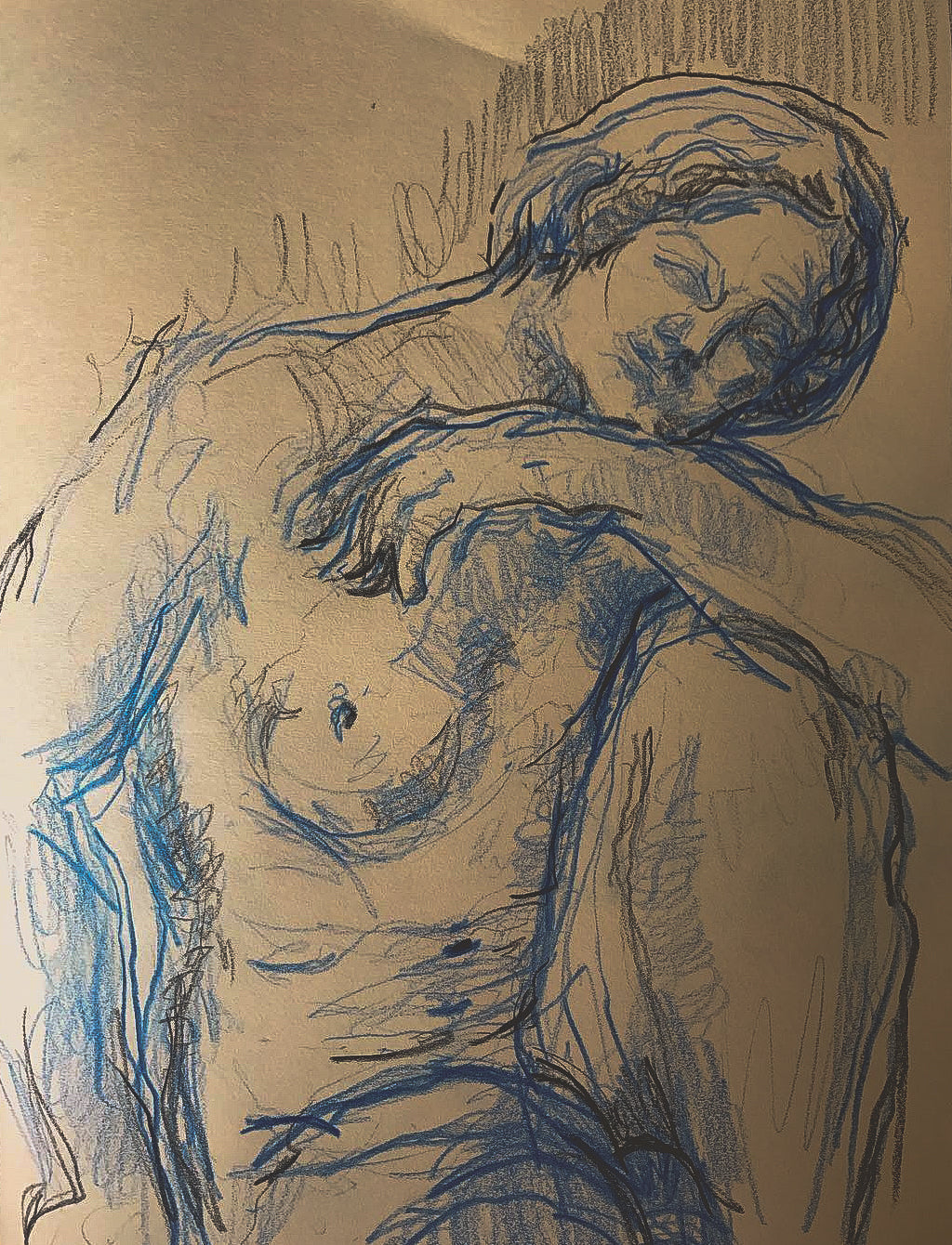 Blue Female Nude