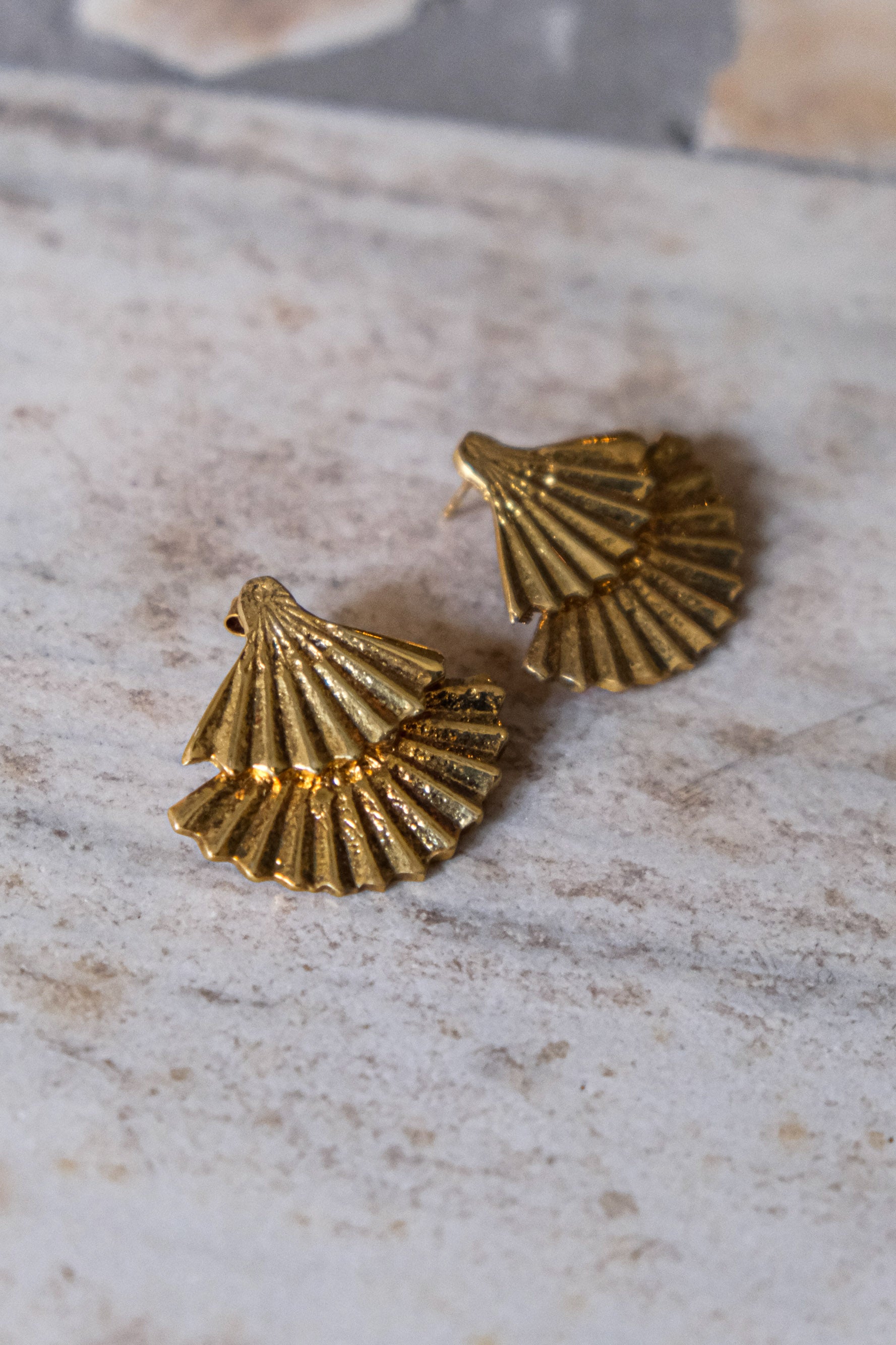 Double Simple fan earrings
