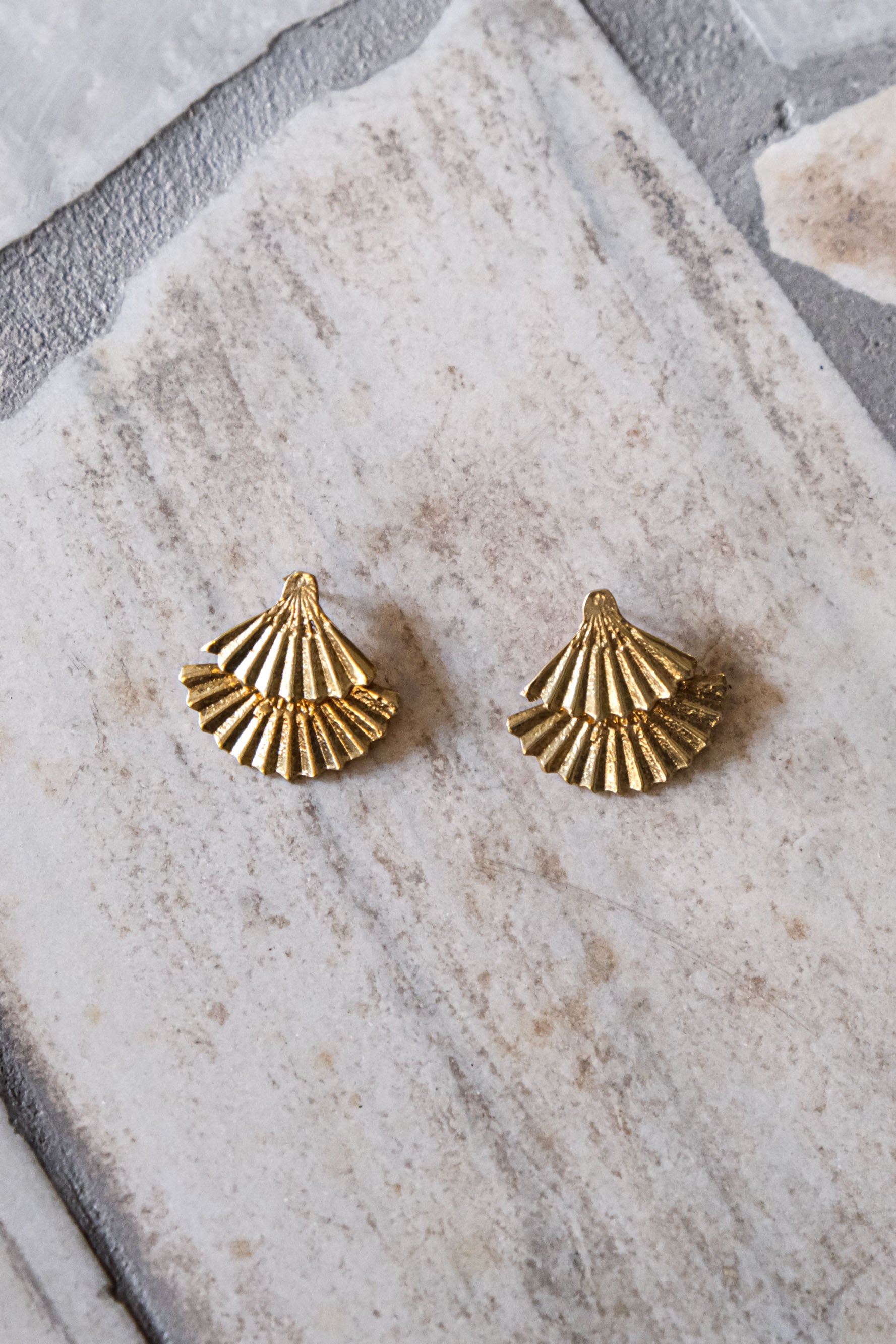 Double Simple fan earrings