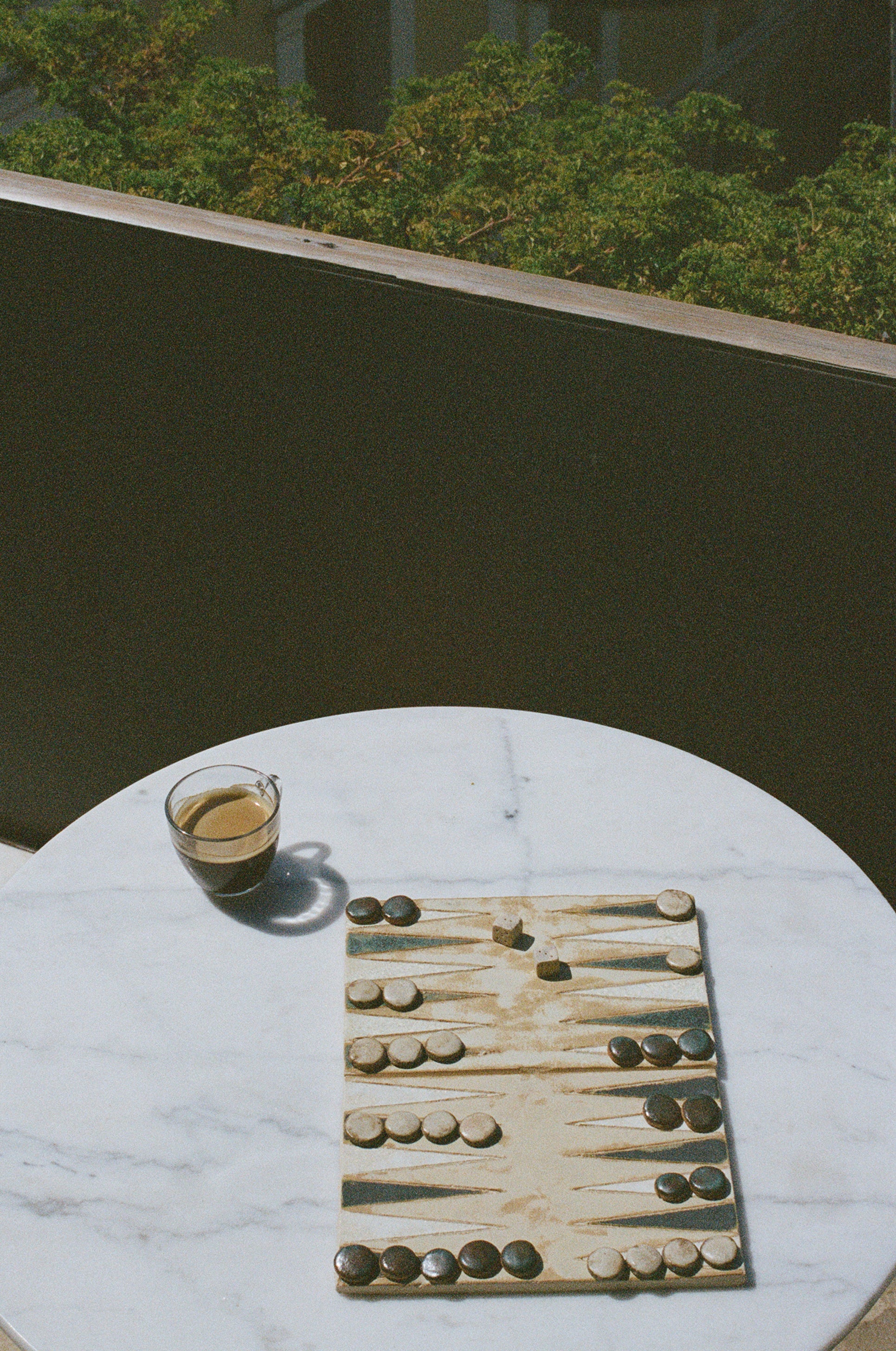 THE SOFT GREEN BACKGAMMON